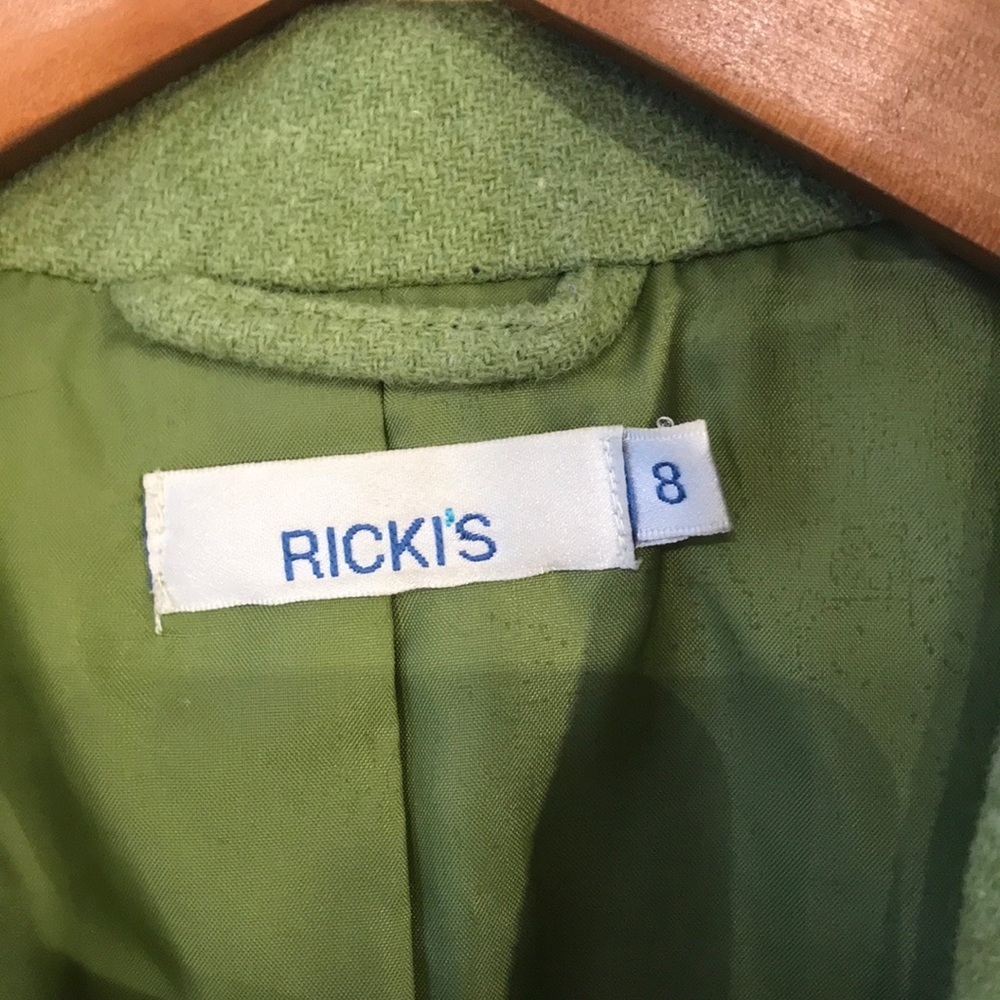 Kelly Green Wool Blazer - Picture 2 of 9